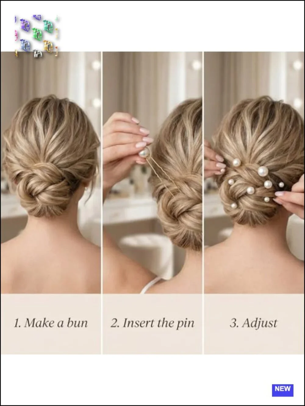 18 Pcs U-Shaped Faux Pearl Hair Pins for Wedding Updos Prom